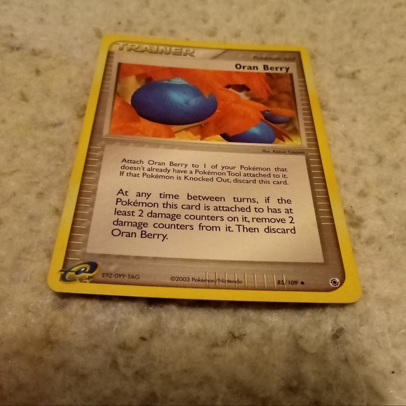 Pokemon Other - Vintage Pokemon Oran Berry E-Reader Trainer 85/109 EX Ruby & Sapphire 2003